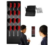 Genérico Dart Wall Holder - Wooden Organizer Rack with 12 Holes | Storage Bag Accessory for Home Garage Basement Workplace Apartment Game Room Bar Man Cave, Easy Mount Display, Dartboard Companion