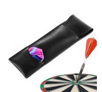 Genérico Darts Case Tips, Leather Dart Holder, 6.06x2.13in Portable Shafts Accessories Organizer, Storage Carrying Case, Travel-Friendly for Darts, Flights, Outdoor, School Use, Negro , Se référer au