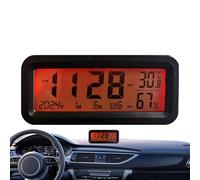 Genérico Dash Clock - 16.5x11.5x3.2cm Luminous Small Humidity Monitor | Portable Adhesive Electronic Car Clock | For Truck Auto Automotive Scooter Sedan Pickup SUV Console Air Vent Driving Road Trip