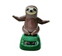 Genérico Dashboard Decor - Swinging Sloth Statue | 19x7cm Solar Powered Ornament with Shaking Head Function, ABS Material with Modern Style, Automobile Interior Accessories for Men Women