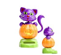 Genérico Dashboard Decoration - Solar Powered Dancing Pumpkin Cat Toy | Halloween Cartoon Ornament, Shaking Head Figure for Car, Truck, RV, Window Sill, Bedroom, Home, and Festive Holiday Decor
