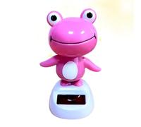 Genérico Dashboard Decorations - Solar Frog Figure For Car Display | ABS with Shaking Head Function, Cute Frog Ornament, For Vehicle Dashboard, SUV, Desk, Home Decoration Accessories