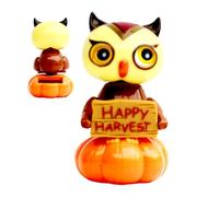 Genérico Dashboard Figurines, Solar Dancing Pumpkin Owl Doll, 2.36x2.76x3.94 Inches Spooky Ornament, Owl Collectible for Desk Car Window Home Party Decoration, Adults & Girls, Orange