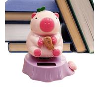 Genérico Dashboard Ornament - Solar Swinging Capybara ABS Material | Shaking Car Shaking Animal Figurines | Decoration For Driver Truck SUV Trailer Tractor Vehicle Automobile and Bookshelf Use