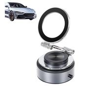 Genérico Dashboard Phone Mount, Magnetic Smartphone Holder, 6.69x2.52x2.52 Inches 360° Rotating Zinc Alloy, Suction Cup Bracket for Navigation Video Call Vlogging Road Trip, Black Silver