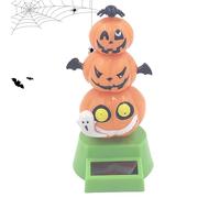 Genérico Dashboard Solar Dancing Toys, Halloween Pumpkin Ghost Head Dolls, Wobble Motion Car Decor, Fun Solar-Powered Ornament, for Kids Adults Friends Men Women Use
