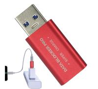 Genérico Data Blocker, Safety Fast Charger, 1.64x0.68x0.29 Inches Aluminum Alloy Shell Data Blocker, Fast Charging Adapter Protector for Safe Public Charging, for Phone, Tablet, Device, and Public Pc