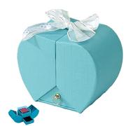 Genérico Daughter’s Lucky Clover Necklace Keepsake Gift Set, Foldable 4 Leaf Clover Pendant with Eternal Flowers Rose Birthday Gift for Granddaughter/Sister/Daughter-in-Law/Mom (Light Blue Gift Box)