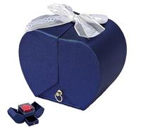 Genérico Daughter’s Lucky Clover Necklace Keepsake Gift Set, Foldable 4 Leaf Clover Pendant with Eternal Flowers Rose Birthday Gift for Granddaughter/Sister/Daughter-in-Law/Mom (Blue Gift Box)