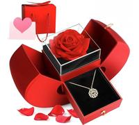 Genérico Daughter’s Lucky Clover Necklace Keepsake Gift Set, S925 Sterling Silver Necklace, Foldable 4 Leaf Clover Pendant with Heart Gift Box, for Granddaughter/Sister/Daughter-in-Law/Mom (Gold)