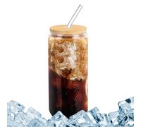 Generico De 16 onzas con pajita - Vaso reutilizable transparente resistente al calor, tarro organizador para dispositivos | Adultos Adolescentes Verano Viaje Bar Cocina Casa Be