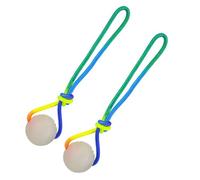 Genérico de 2 piezas Glow Teeth Grinder - Dog Balls Elastic Glow with Rope Pet Toy Ball | Ball Toys for Dogs Small Medium Large Breed Puppy Pet Indoor Play Mental Stimulation Enrichment Boredom