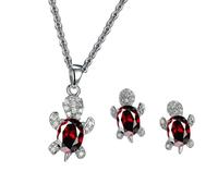 Genérico De 3 conjuntos de joyas Chelonian, collar de aleación seguro, pendientes para niños y, conjunto de joyería de aleación seguro para uso diario para niños