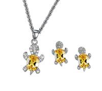 Genérico De 3 conjuntos de joyas Chelonian, collar de aleación seguro, pendientes para niños y, conjunto de joyería de aleación seguro para uso diario para niños