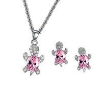 Genérico De 3 conjuntos de joyas Chelonian, collar de aleación seguro, pendientes para niños y, conjunto de joyería de aleación seguro para uso diario para niños