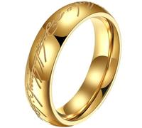 Genérico De Acero De Titanio Hombre Mujer - Un Para Gobernarlos A Todos | Anilo Que Para Boda O Casual | Anllo De Para Niños Niñas, Ajuste Cómodo, Luminoso, Negro