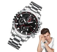 Genérico de Acero Inoxidable para Hombre: de Negocios Resistente al Agua orientado a la para una visualización de la Hora. de día clásico de Estilo Militar con un Aspecto sofisti