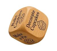 Genérico Dé Actividad Pastelería - Dada decisión Cocina Diversión Hecho a Mano | RegaloCocina 6 Caras Actividades Pastelería | DeBois Chefs Mujeres AdosCouples, 5x5cm Gadget Cocina Elección Recetas