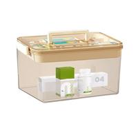 Genérico De Almacenamiento De Medicamentos: Cofre Doméstico Portátil, Portador De Pastillas Modular Apilable, Ventana De Identificación De Tapa Transparente, Cierre Apto para Viajes | Tienda De Par