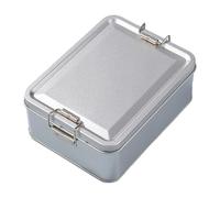 Genérico de almacenamiento de metal: latas de metal para galletas a prueba de polvo de calidad con cierre de tapa seguro, recipientes duraderos para tarros de galletas y refrigerios | Elegante caj