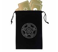 Genérico de Almacenamiento de Tarot | de Almacenamiento de Cartas de Tarot de Magia Negra misteriosa - Tarot Card Pouch con cordón para Jugar a Las Cartas Rider Waite Tarot Deck Oracle Cards