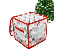 Genérico De Almacenamiento Para Adornos Navideños,Con Cremallera y Separadores - Para Figuras Navideñas Con Tapa Y Asa | Para Bolas De Navidad Dormitorio Facultad Trastero