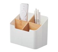 Genérico de almacenamiento para control remoto: soporte organizador de escritorio Caddy, de almacenamiento con partición extraíble, bolsillo vertical para alineación de varilla multimedia,