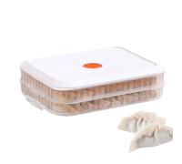 Genérico De Almacenamiento Para Dumplings: Recipiente Apto Para Congelador Para Wontons, Dumplings Y Fideos | De Envasado De Alimentos De Congelación Rápida, Apilable Y Que Ahorra Espacio Para Cocina