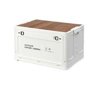 Genérico de almacenamiento plegable para acampar | de almacenamiento para camping con tapa de madera - de al aire libre organización de garaje con tapa de madera, de herramientas de jardín conte