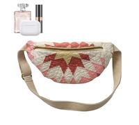 Genérico ,de Almacenamiento Portátil Hecha a Mano - Bolso de Hombro de Tela Bohemia Estilo Vintage - para Uso Diario Senderismo Escalada Ciclismo Equitación Camping Picnic Viajes Mujeres y Niñas