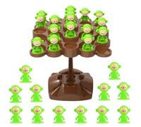 Genérico De Árbol De Equilibrio: Promueve La Coordinación -Mano | Diseño De Apilamiento De Enfoque De Mono | Tamaño 9,5x9,5x9cm + Kit De Pesas 50g | Material Polimérico Certificado De Infantil