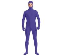 Genérico de baile extensible unisex cuerpo entero cara abierta para el rendimiento Cosplay adulto, Dark Morado, XXL