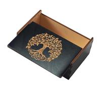 Genérico de baratijas de madera, de cartas de tarot de madera | Almacenamiento y estuche para cartas del Tarot | de baratijas vintage, joyero de pequeña, multifuncional vintage para de tarot, bar