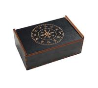 Genérico de baratijas de madera, de cartas de tarot de madera - Estuche de almacenamiento de joyas,Organizador de tarot de, estuche de almacenamiento de joyas, vintage pequeña con tapa deslizante