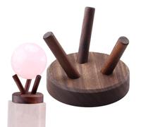 Genérico de - Base de hecha a mano, de orbe de bola de , de exhibición minimalista, acabado de madera suave y fuerte equilibrado | para Mesa de Dec