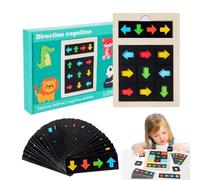 Genérico De Bloques - Juego De Madera para Aprender Direcciones | Juego Educativo de Mesa para Desarrollo Cognitivo Que Estimula el Cerebro y Combina Formas para