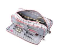 Generico de bolígrafo simple para de almacenamiento pincel Pencils Pouches tela bolígrafos oficina oficina escuela comisiones para niños adolescentes niños adolescentes, Rosa y