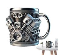 Generico De café de acero inoxidable - De viaje para exteriores de 4,33 pulgadas, diseño del motor de 300 ml de doble pared | Forro de acero inoxidable de sellado al vacío perfecto para