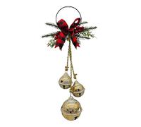 Genérico de Campana de Navidad - Percha con Lazo rústico, decoración de árbol, Colgante de Corona de Granja, Lindas y Encantadoras Campanas de Metal, exhibición fácil de Colgar, Acentos para el