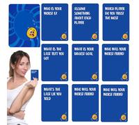 Genérico de Cartas - 3.5x2.52 Pulgadas, de Preguntas y respuestas | 50x Preguntas y respuestas en inglés Familiar | Tarjetas de Estrategia fáciles para un de Cartas de Fiesta Divertida