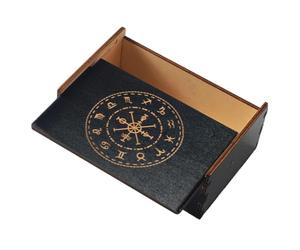 Genérico de cartas de Tarot de madera,de cartas de Tarot,Estuche de almacenamiento de joyas | Organizador de tarot de madera, estuche de almacenamiento de joyas, vintage pequeña con tapa deslizante