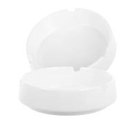 Genérico de Ceniceros de Mesa Blancos de Plástico con Diseño Simple y Elegante, Anticaída y Fácil de Limpiar, Uso en Terraza y Oficina