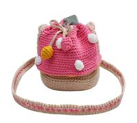 Genérico De Champiñones De Ganchillo - Lindo De Champiñones De Punto | Bandolera Hecha, Tejido, Correa De Hombro De Moda, Casual Para Las Carreras Diarias, rosa, Se référer au descriptif