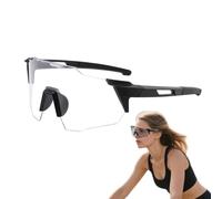 Generico De ciclismo fotocromáticos - Sol deportivo Uv400, protectores antiviento, para montar a caballo para exteriores | antirreflejo Clear Vision para hombre mujer juventud, Negro ,