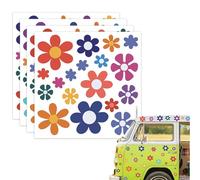 Genérico de Coche Estilo Margarita de Estilo Estampado Floral Retro Calcomanías de Flores de PVC, Papel Pintado Rosa para Habitación de Chica, Decoración de Ventana Inspirada, Accesorios Decorativos