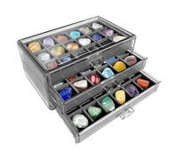 Genérico De Colección De, Coleccionable De Acrílico Transparente con 54 Compartimentos-Organizador de 54 Divisiones para Exhibición de Fósiles Conchas Miniaturas Regalo Navidad Cumpleaño