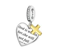 Genérico de corazón para joyas, colgante de corazón | Encogido religioso amado,Joyas de tema cristiano colgan para Navidad/Día de la Madre, Collar de brazalete para la pulsación
