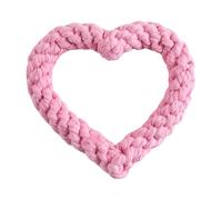 Genérico De Cuerda para Perros - Jùguete para Masticar con Cuerdâ De Algodón En Forma De Corazón De 12 Cm | Cuerda para Peŕros del Día De San Valentín, para La Dentición para Perros Pequeños Y