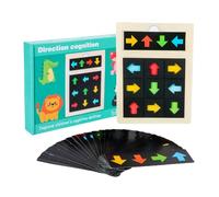 Genérico De Direcciones,Juego De Madera para Aprender Direcciones - Juego Educativo de Mesa para Desarrollo Cognitivo Que Estimula el Cerebro y Combina Formas para