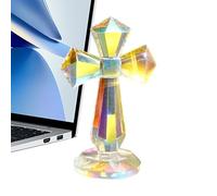 Genérico De - Estatua Cristiana 15 Cm | Cristales Corte 360° Pours Oficina, Biblioteca, O Sala Oración | Perfecto para Pastores, Coleccionistas, Mesa De Comedor, Grupo